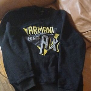 Armani Exchange Black and Yellow Sweatshirt